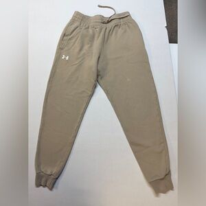 Under Armour Boy’s Medium Khaki Rival Fleece Sweatpants Joggers